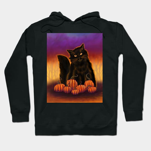 Cat Spirit of Halloween Hoodie by dragonstarart